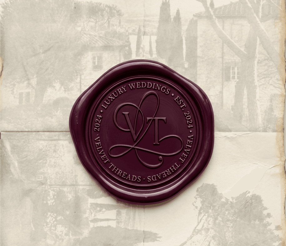 Velvet Threads — Monogram & wax seal